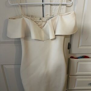 Guess Cream Strapless Dress